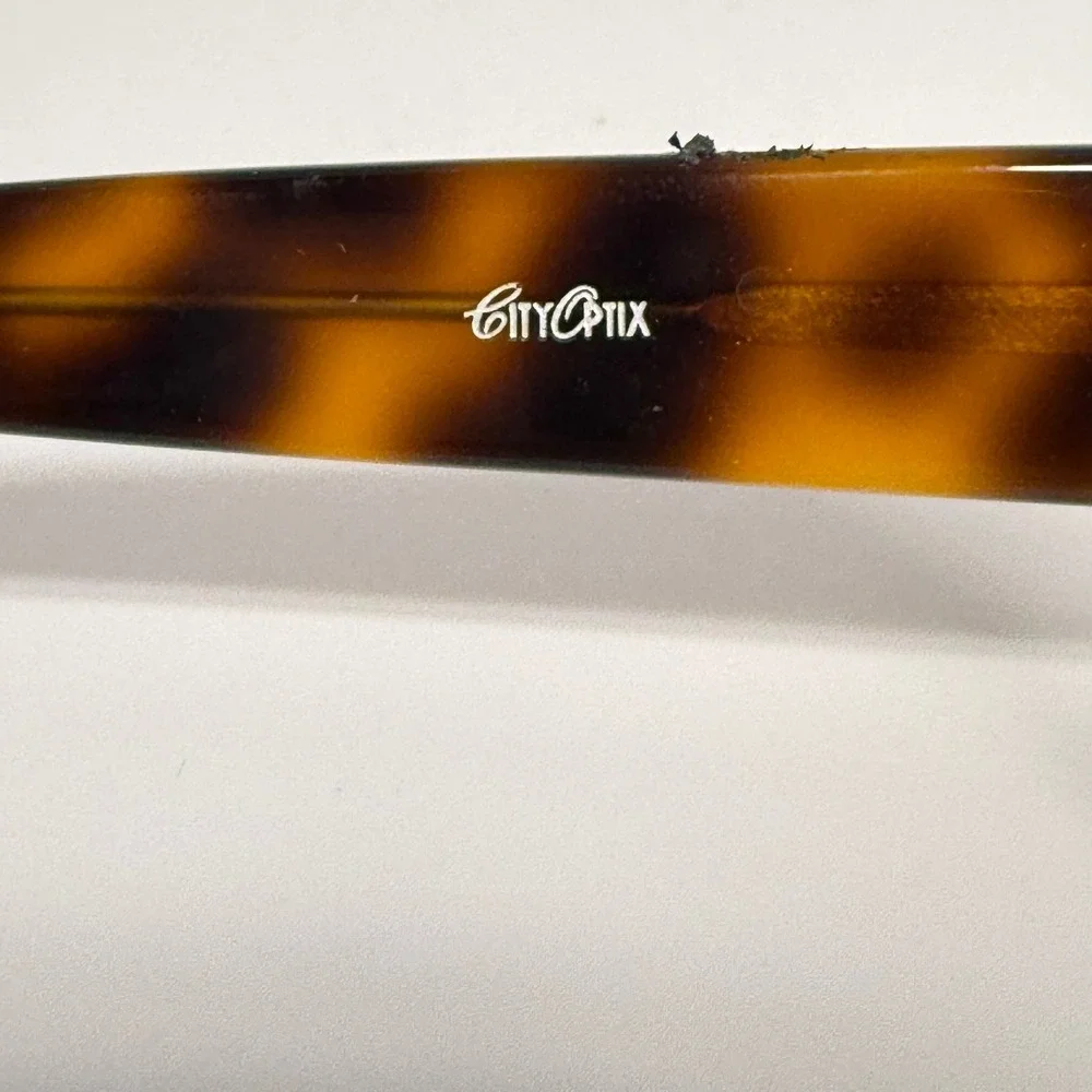 City Optix Handmade USA Tortoiseshell Eyeglasses‎ Brown Rectangular Frames
